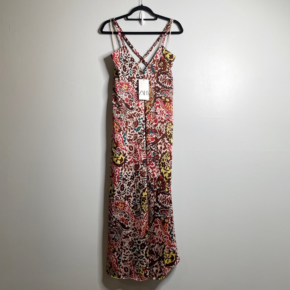 ZARA OVERSIZED FLORAL PRINTED MAXI DRESS - XS - Picture 6 of 9